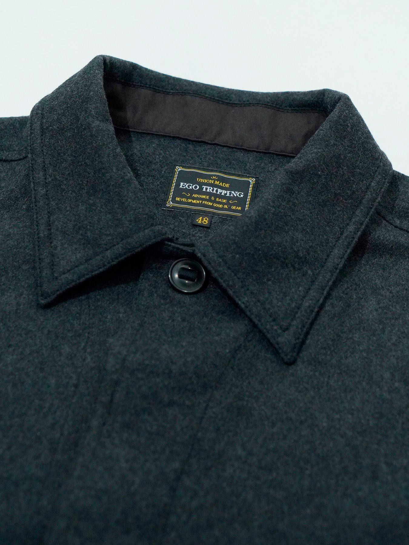 【予約品 】Woolnapp shirts / ウールシャツ / 杢チャコール