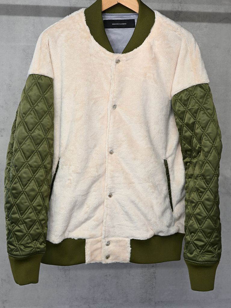 《予約品》 BOA OVER  VARSITY JACKET  / ボアスタジャン / カーキ