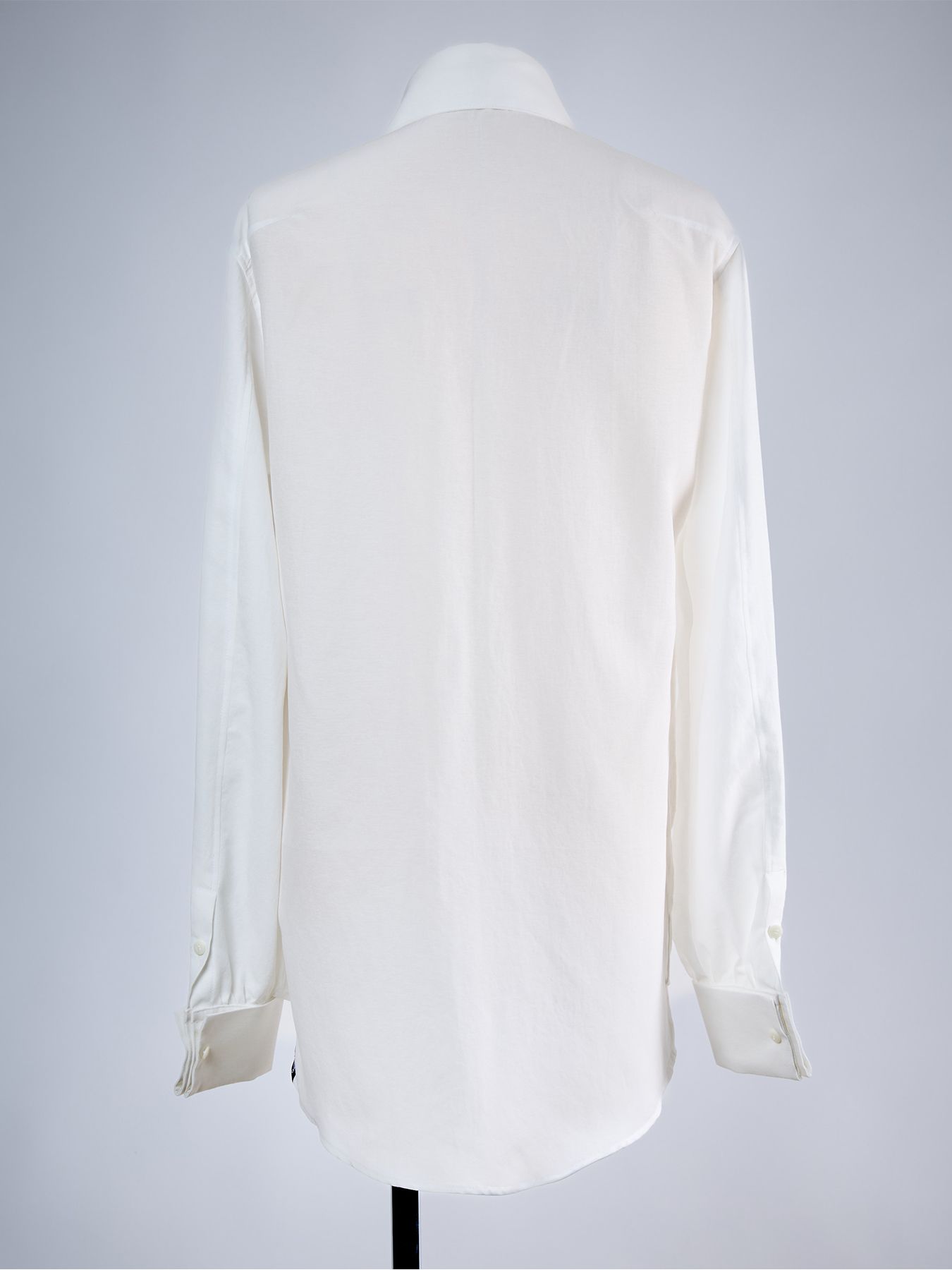【予約品 10月26日(月) 締切】《Costume Line》Back Satin W-Cuffs Shirt / ダブルカフスシャツ / ホワイト