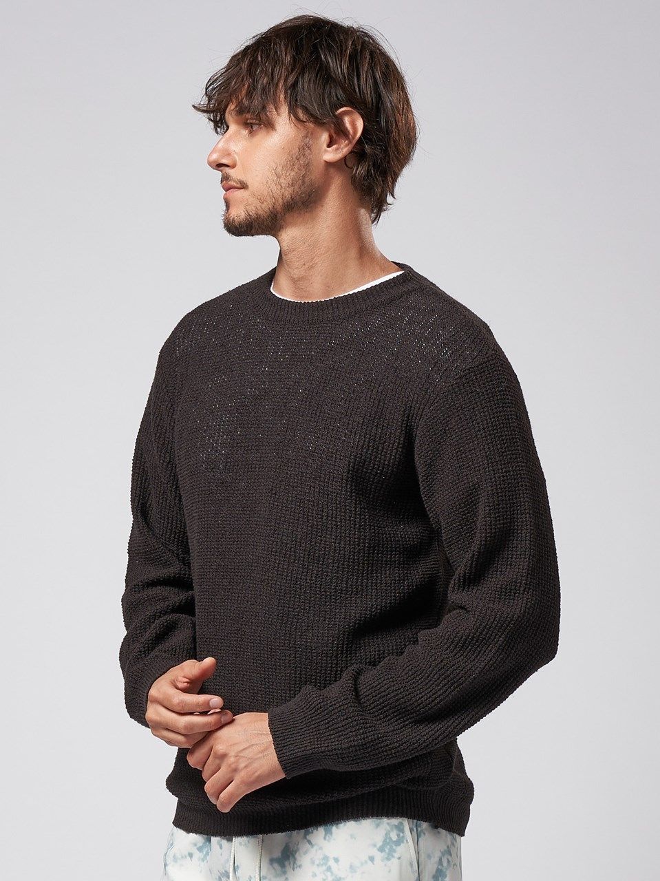 《予約品》 boucle summer knit  / サマーニット / ブラック