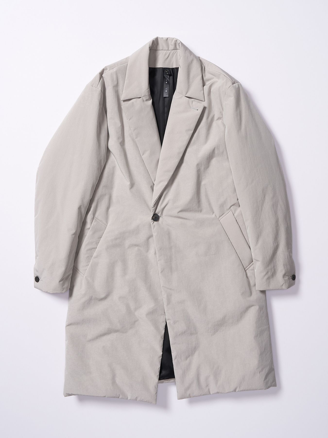 【予約品 4月19日(日) 18時締切】double breasted solid coat / ダブルブレスト ソリッド コート / フェードグレー