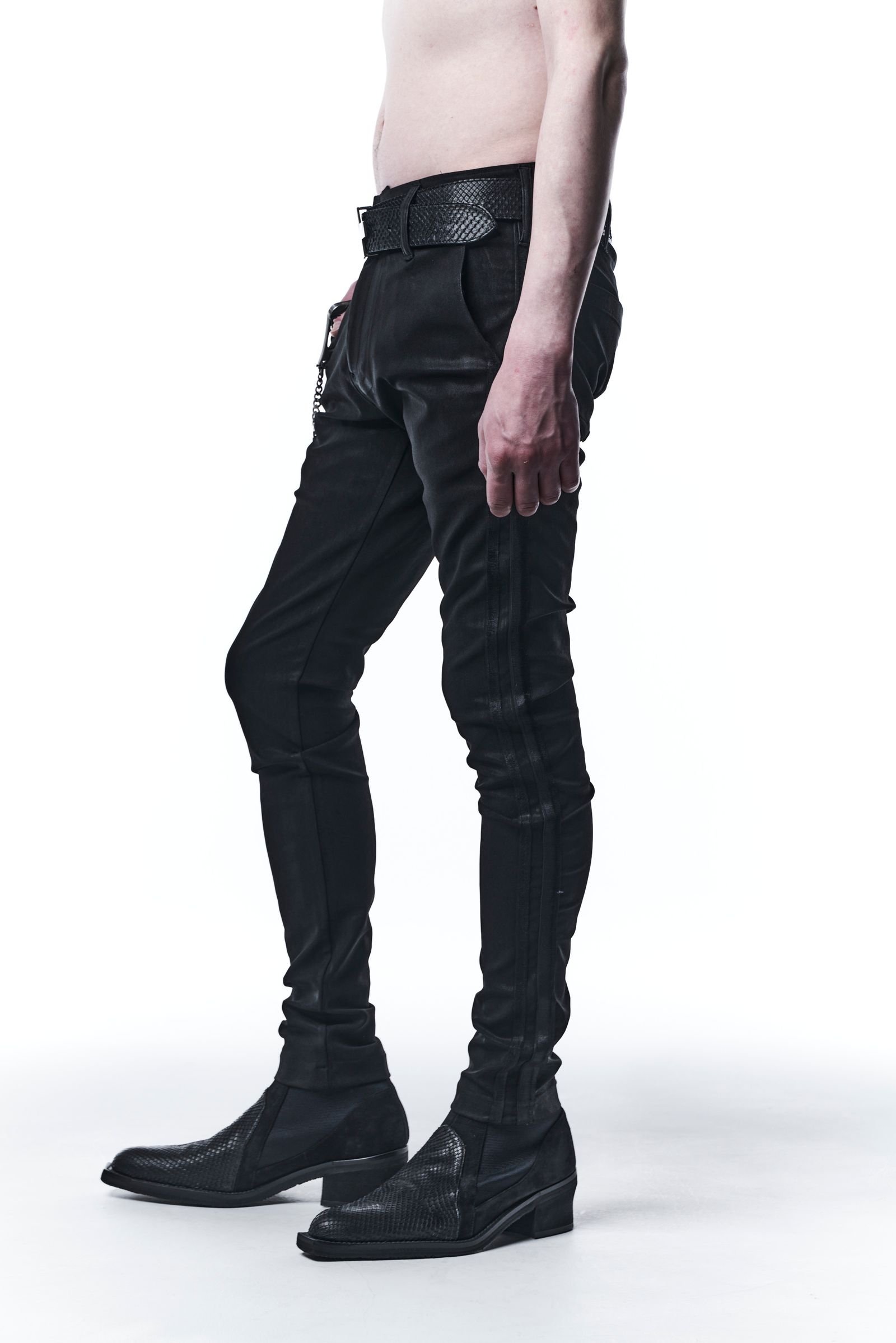 《予約品》 SaruelTP-Pants スキニースラックス CoatingHighTensionJersey / Black 【kiryuyrik】 10月入荷予定