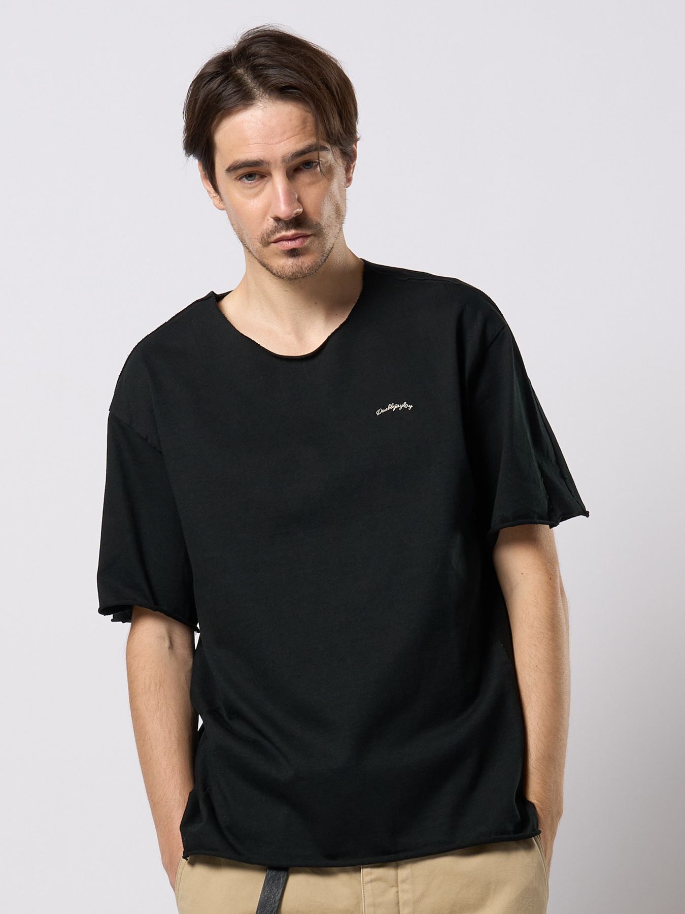 【予約品 9月23日(火) 締切】tight jersey cut-off S/S / タイトジャージ カットオフ ショートスリーブ / ブラック