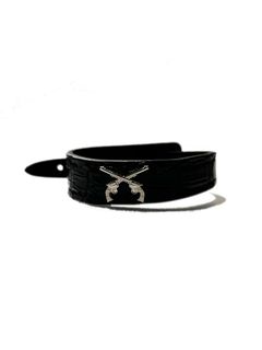 【予約品 8月10日(日) 締切 】CROCODILE WRIST BAND / クロコダイル リストバンド / ブラック