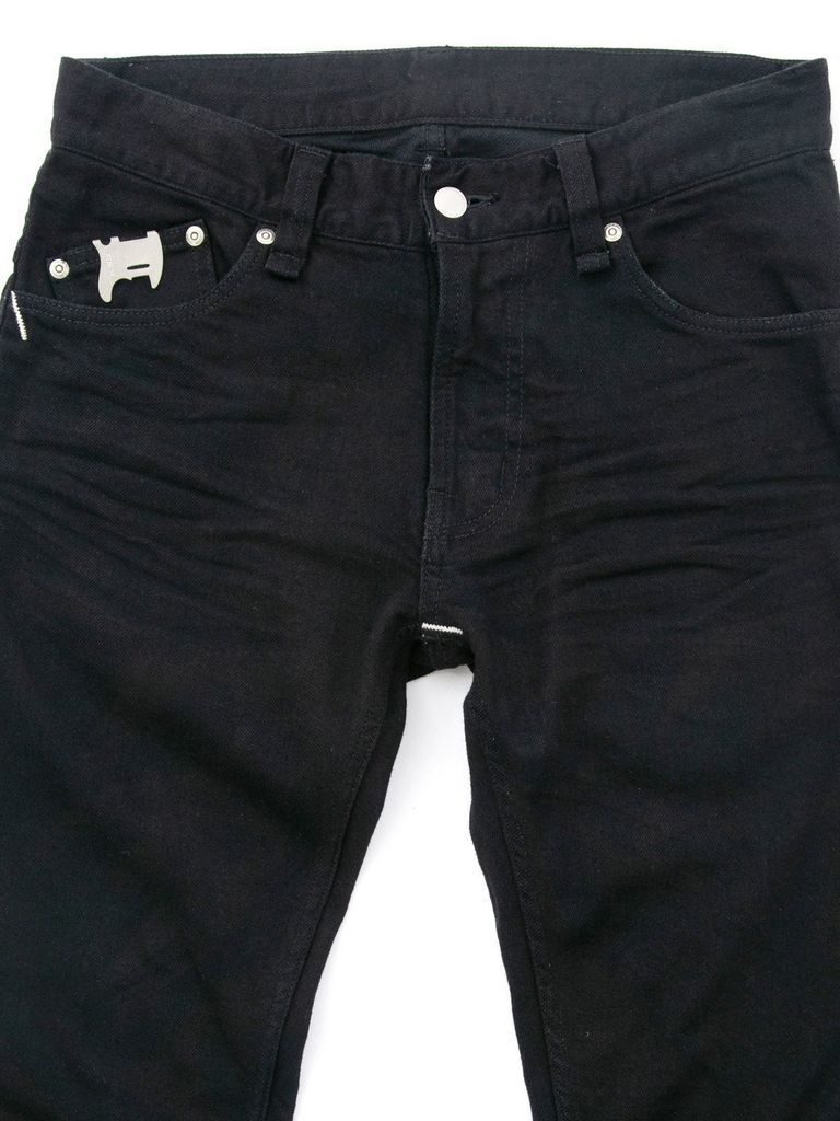 12.5oz Organic Cotton Stretch Denim Tight Straight Jeans / 12.5oz オーガニックコットン ストレッチデニム タイトストレート  / TIGHT JOE / ブラック ワンウォッシュ