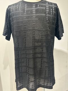 RANDOM HOUNDSTOOTH JACQUARD T-SHIRT / ブラック