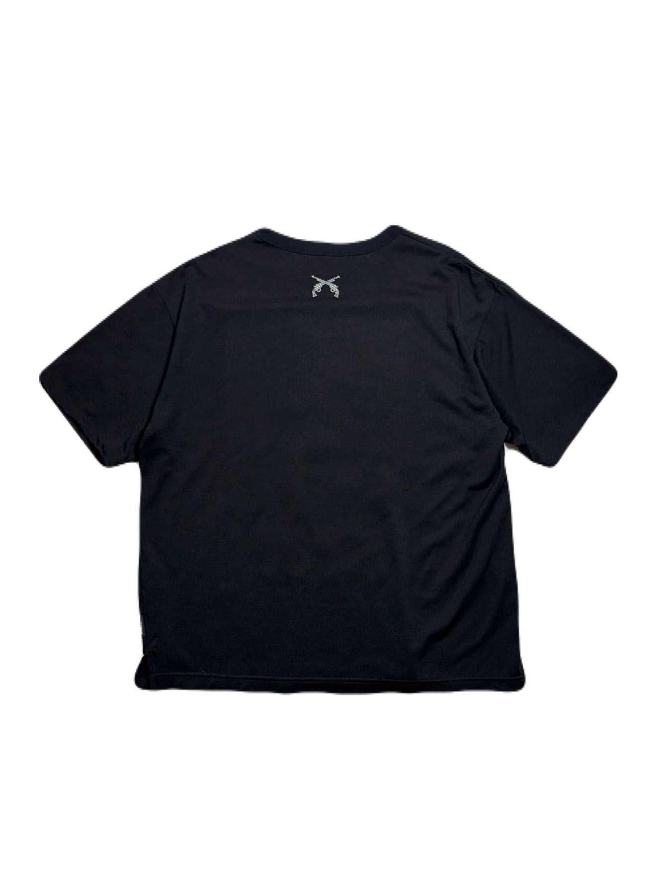 【予約品 3月9日(月) 18:00 締切】WO/JER S/TEE GAUZE / ウールジャージ ガーゼプリント Tシャツ / ブラック