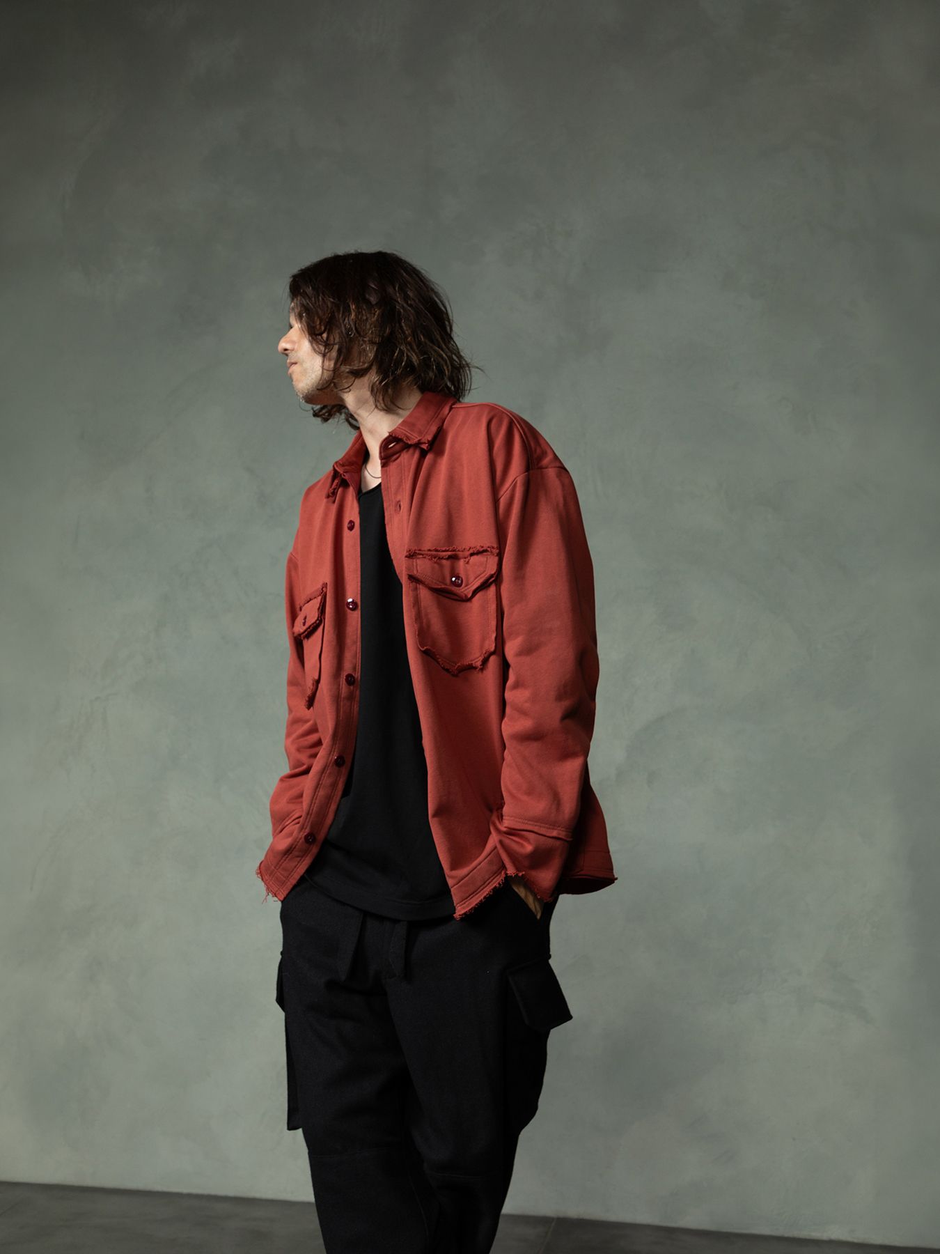 【予約品 7月5日(日) 締切】SWEAT OVERSHIRTS / スウェットオーバーサイズシャツ / レッド