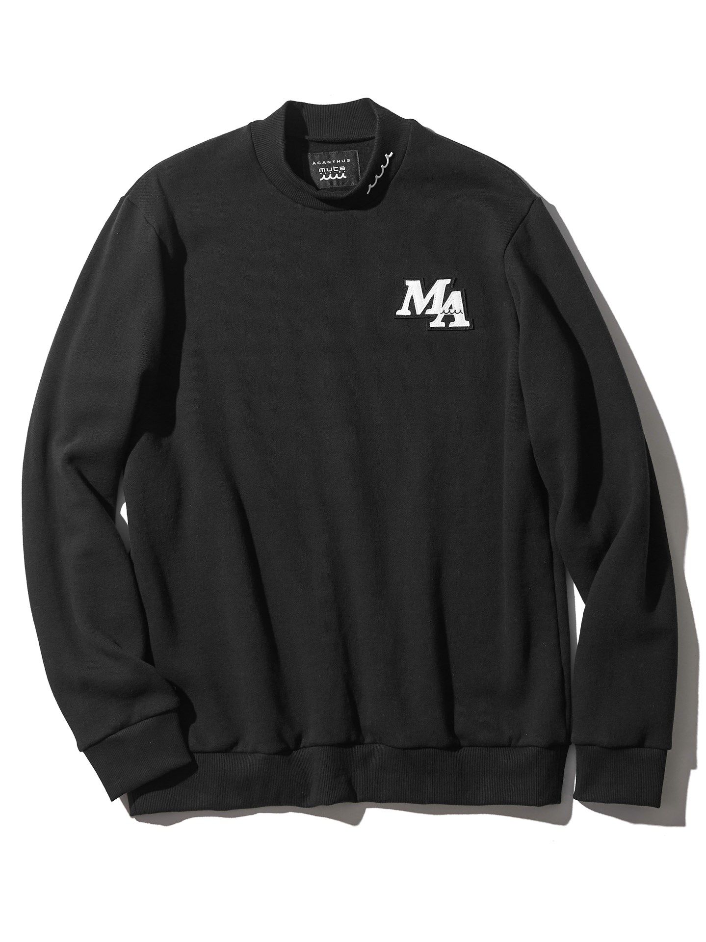 muta Mockneck Sweatshirt / スウェット / ブラック 【Acanthus×muta】
