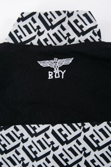 GEOMETRIC NYLON TRUCK JACKET ナイロンジャケット / BLACK 【BOY LONDON】