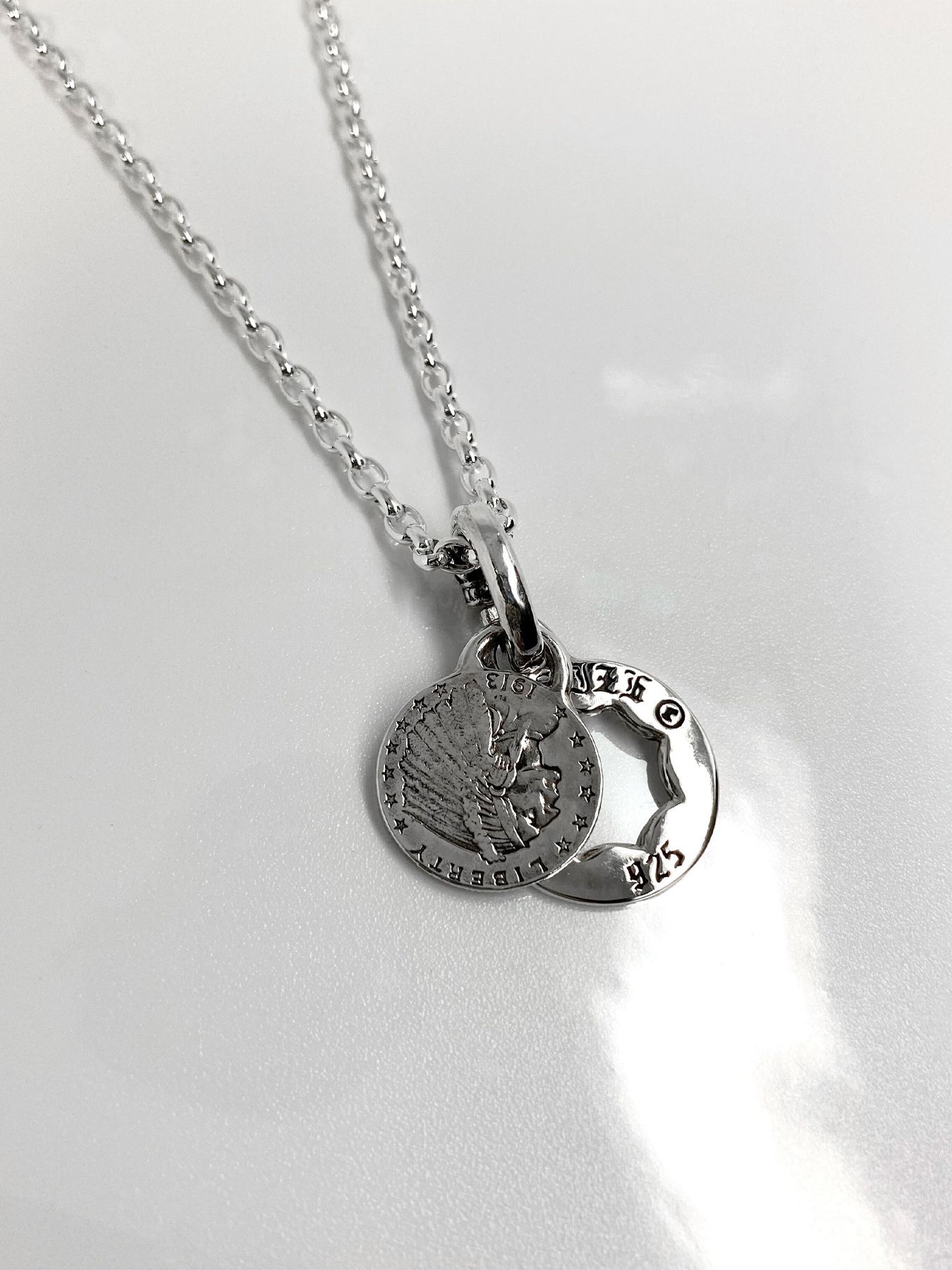 《受注生産》CUT OUT FLOWER with COIN NECKLACE / フラワープレート＆コインネックレス / 注文から1～2週間後入荷予定