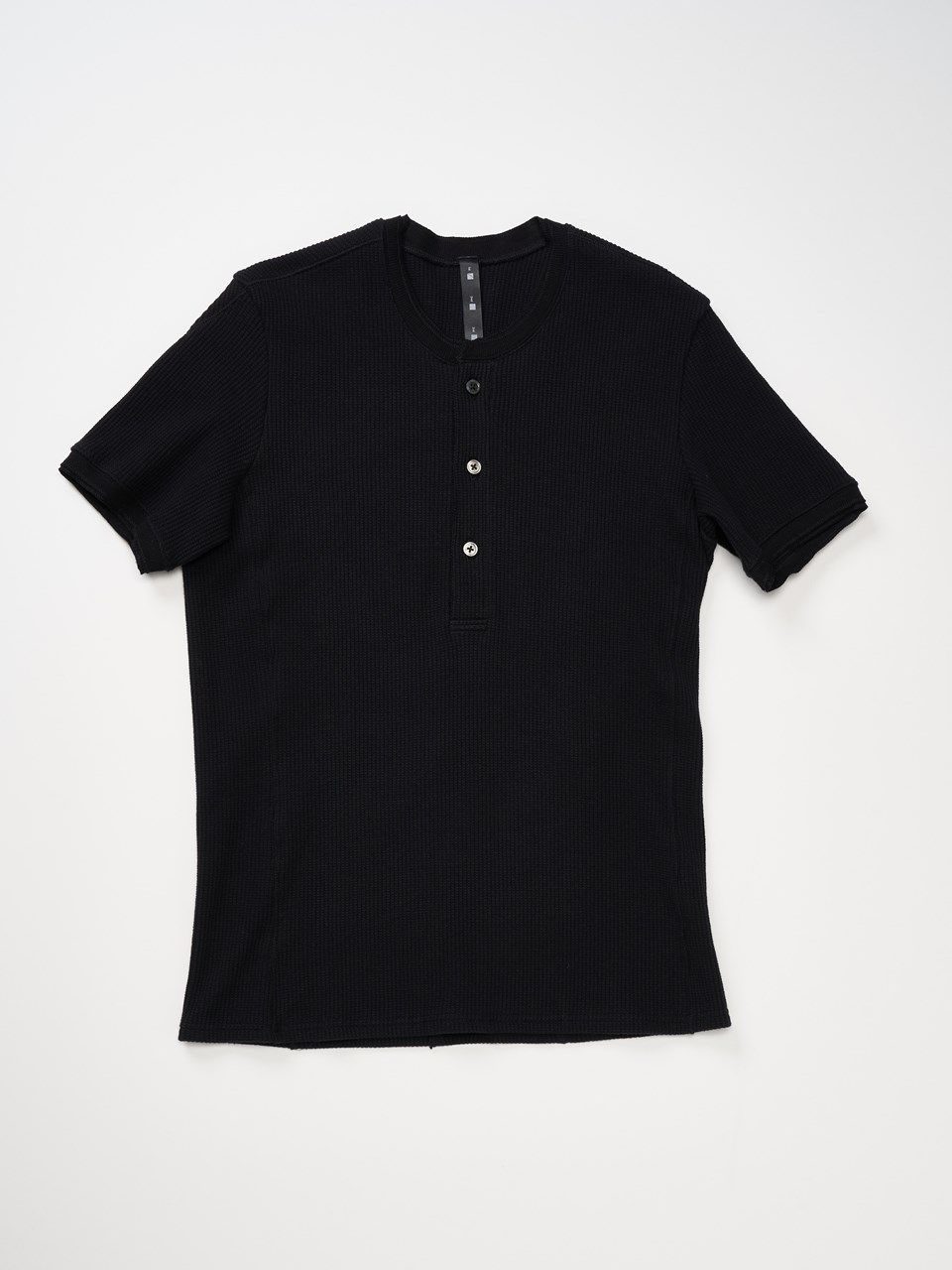《予約品》 waffle henley / Tシャツ / ブラック