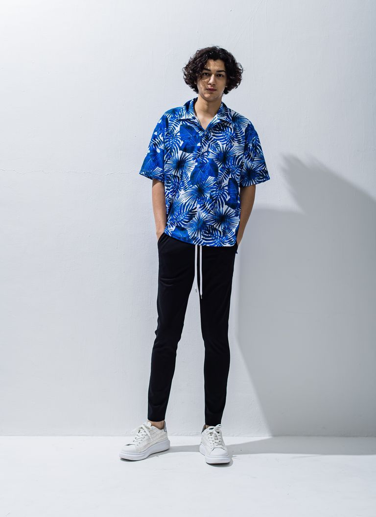 RUSH OVER POLO / ラッシュポロシャツ / リーフブルー 【RESOUND CLOTHING】