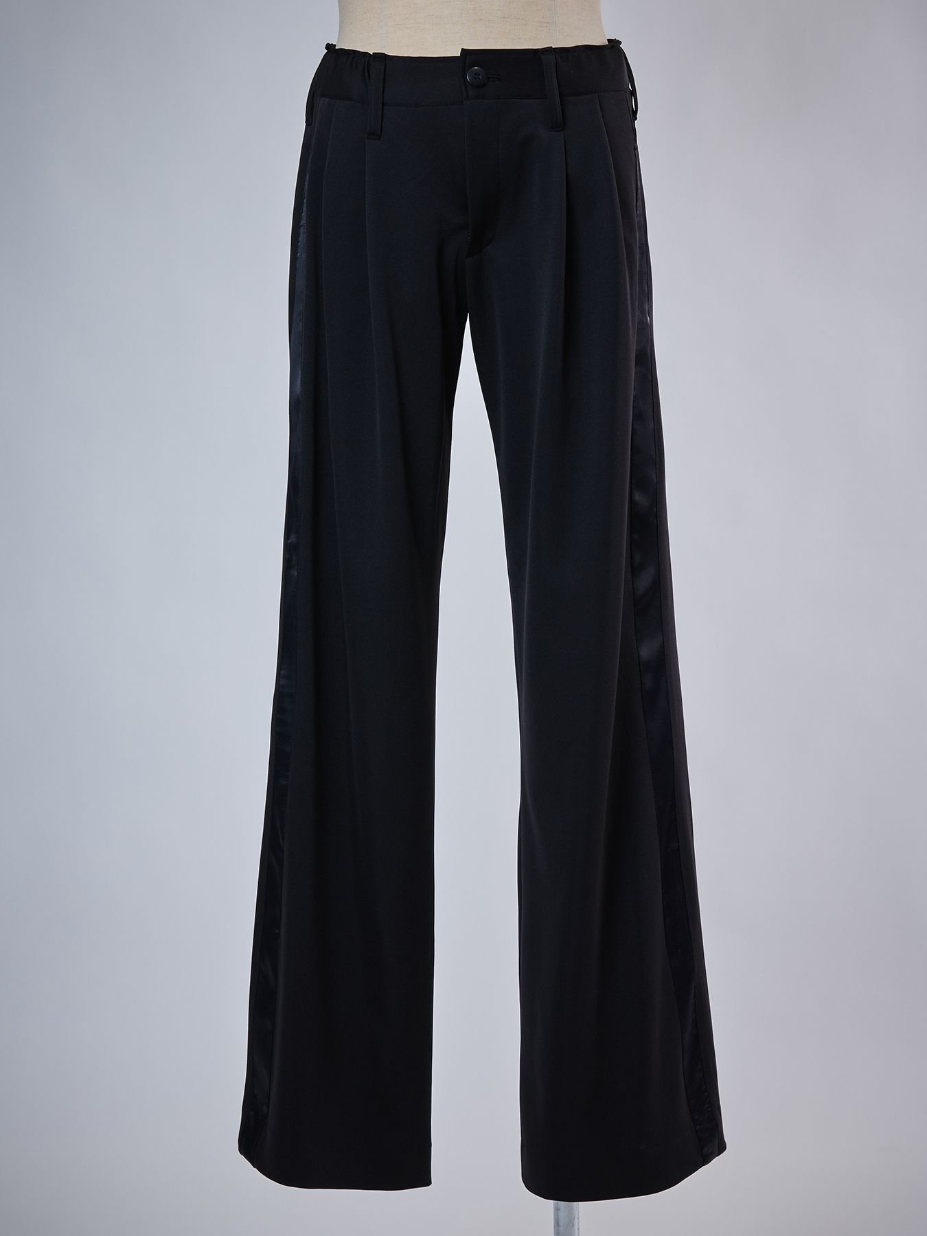 【予約品 4月26日(日) 締切】Side Line Wide Slacks / サイドラインワイドスラックス / ブラック