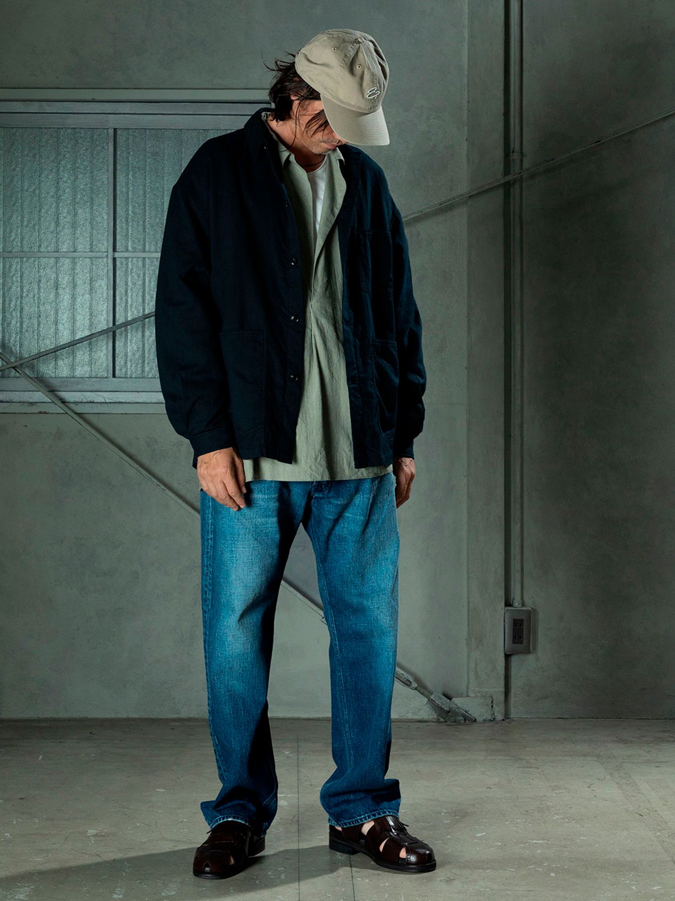 【予約品 11月9日(月) 締切】TRADITIONALDENIM Used / トラディショナルデニム ユーズド加工 / 濃色 インディゴ×ネイビーステッチ