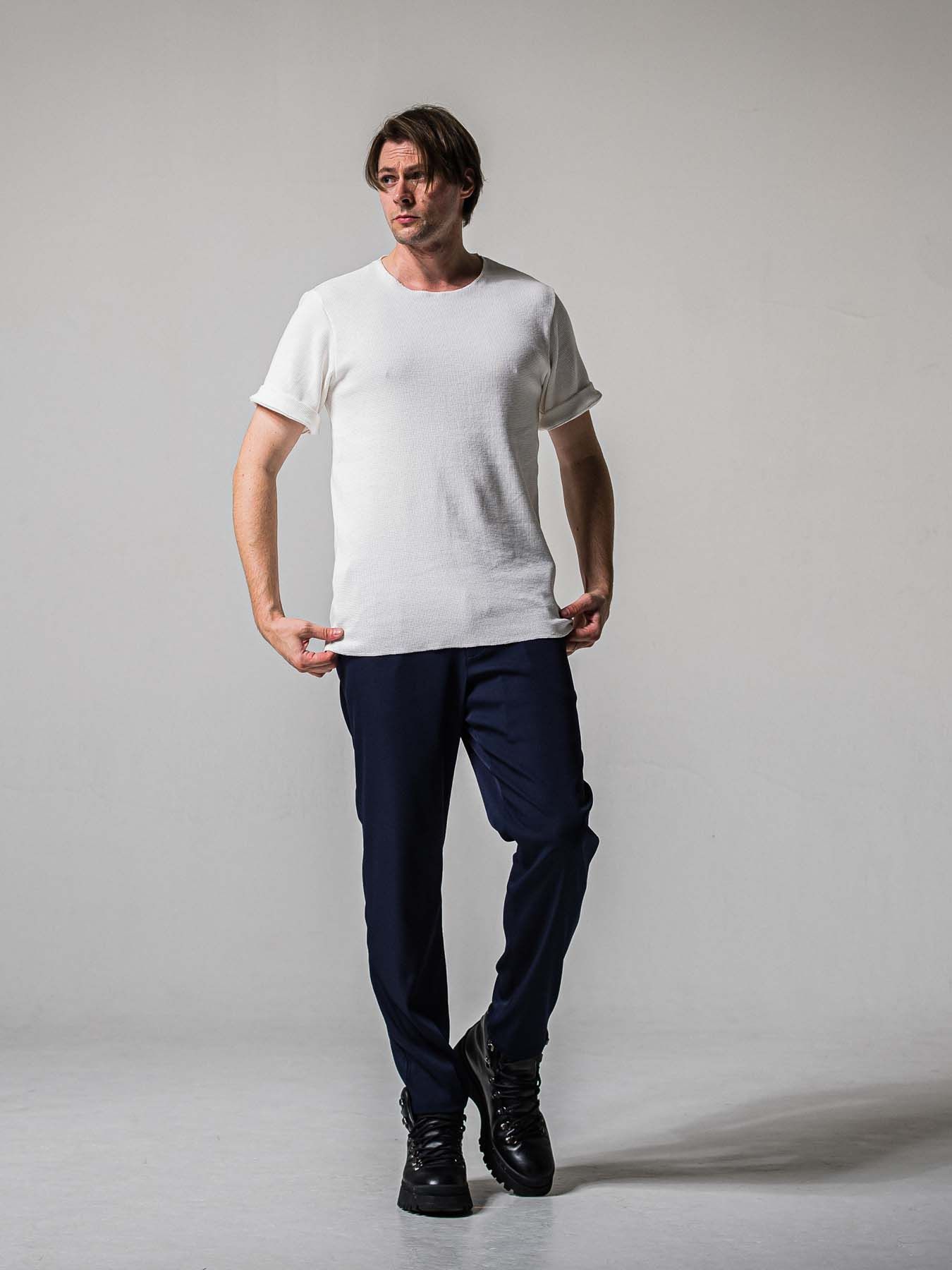 【予約品 11月16日(日) 締切】PAT WIDE EASY PANTS / ワイドイージースラックス / ネイビー