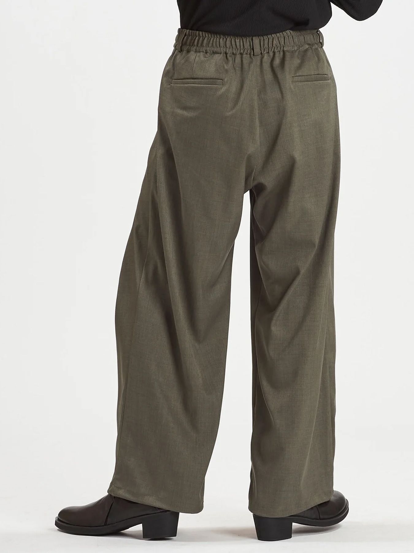 2WAYクロスタックイージーワイドトラウザーズ / グレー【NOID.】