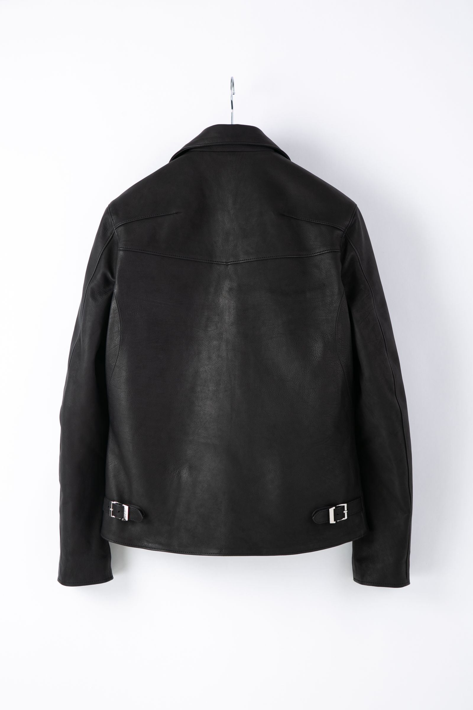 【予約品】 地生オイルカーフ "DEVINE" ダブルライダースジャケット / BLACK 【STRUM】 《2月中~2月下 入荷予定》