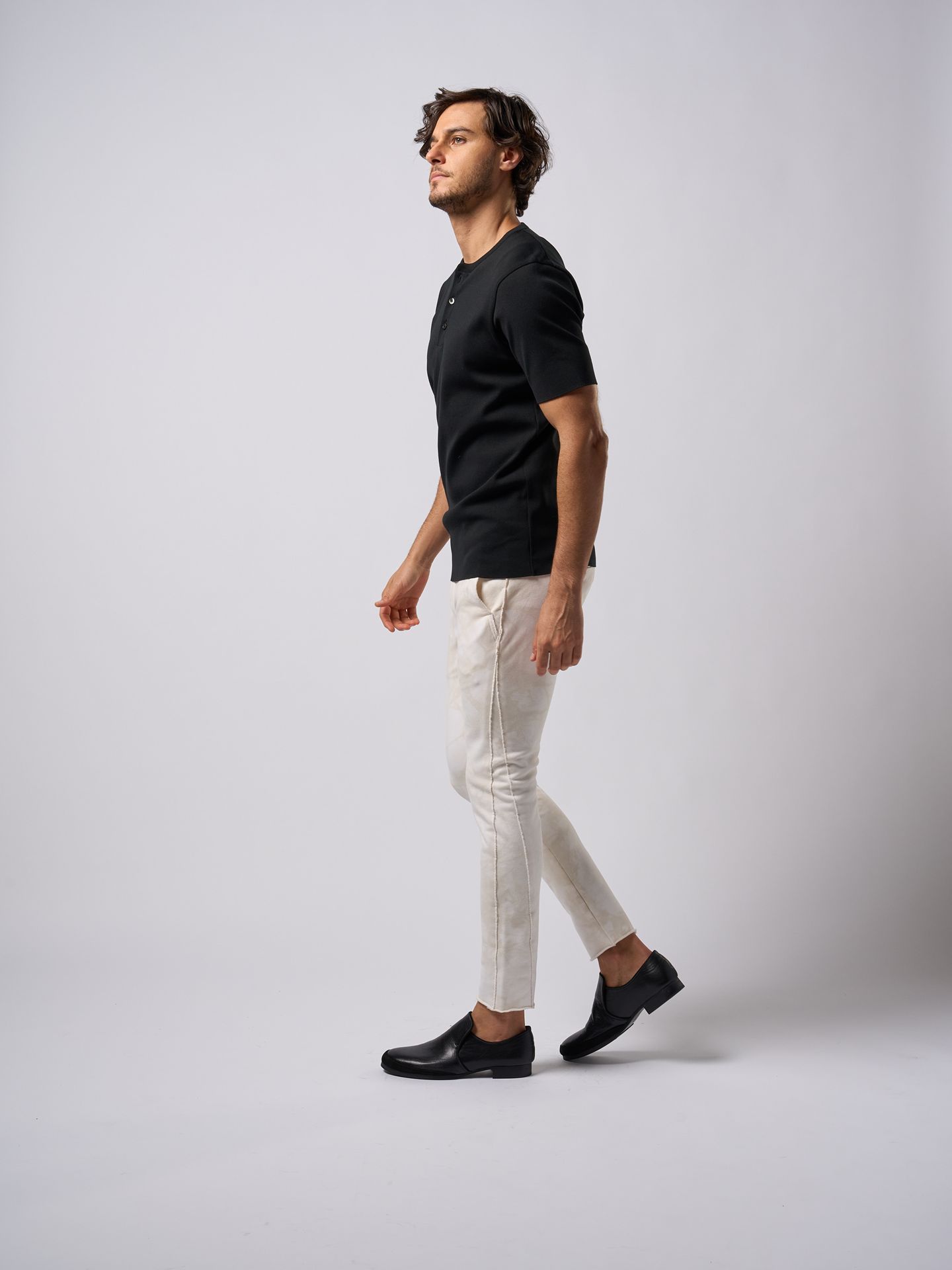 【予約品9月19日 10時締め】 ct surf henley S/S / ニットソー / ブラック