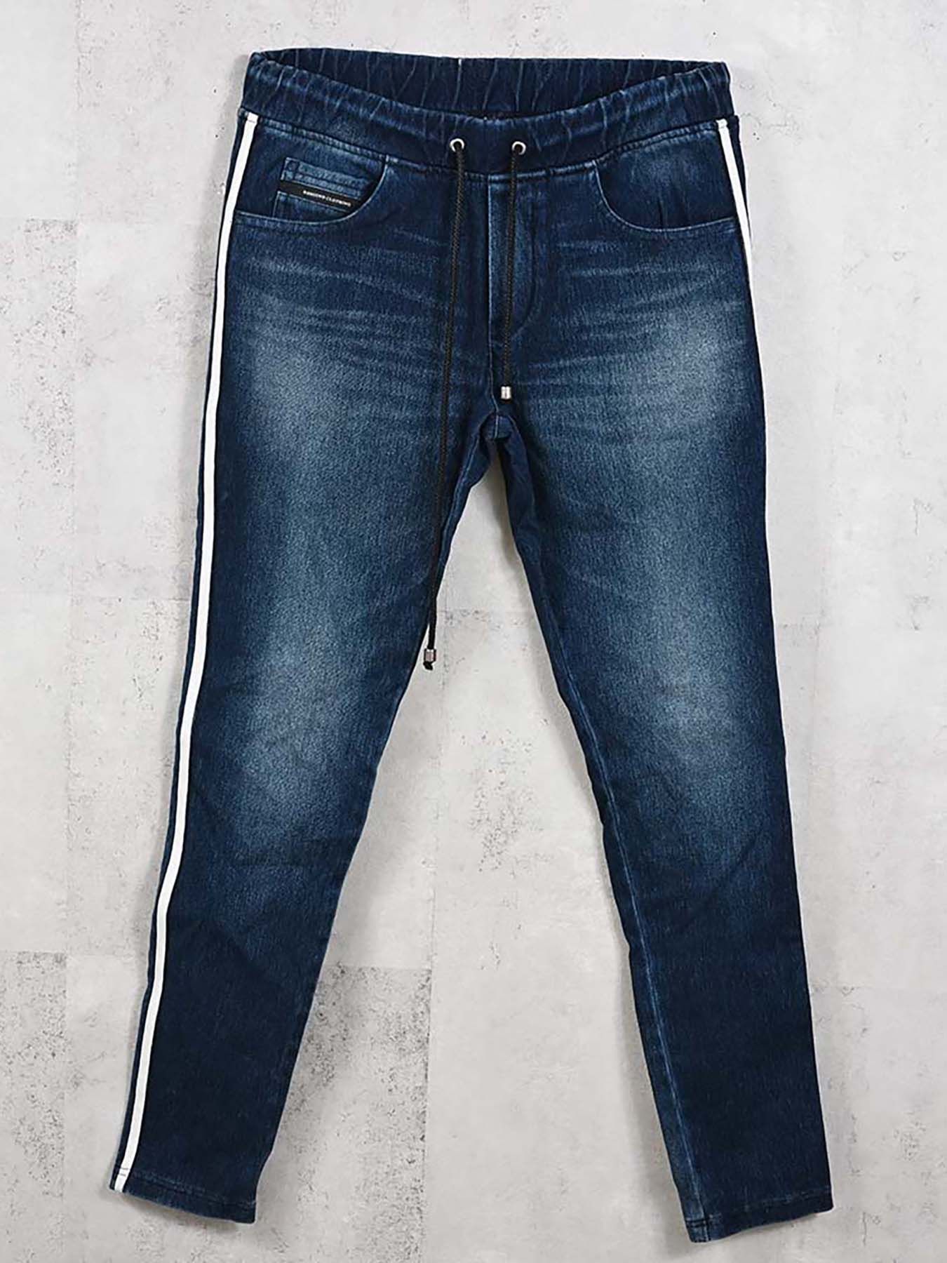 【予約品 8月31日(日) 締切】EX DENIM JERSEY BLINDLINE PT / EXデニムジャージ ブラインドラインパンツ / ダークインディゴ