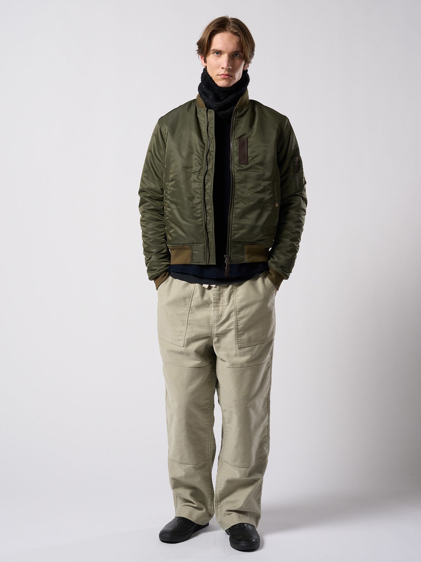 【予約品 4月19日(日) 18時締切】fancy yarn knit snood / ニットスヌード / ブラック