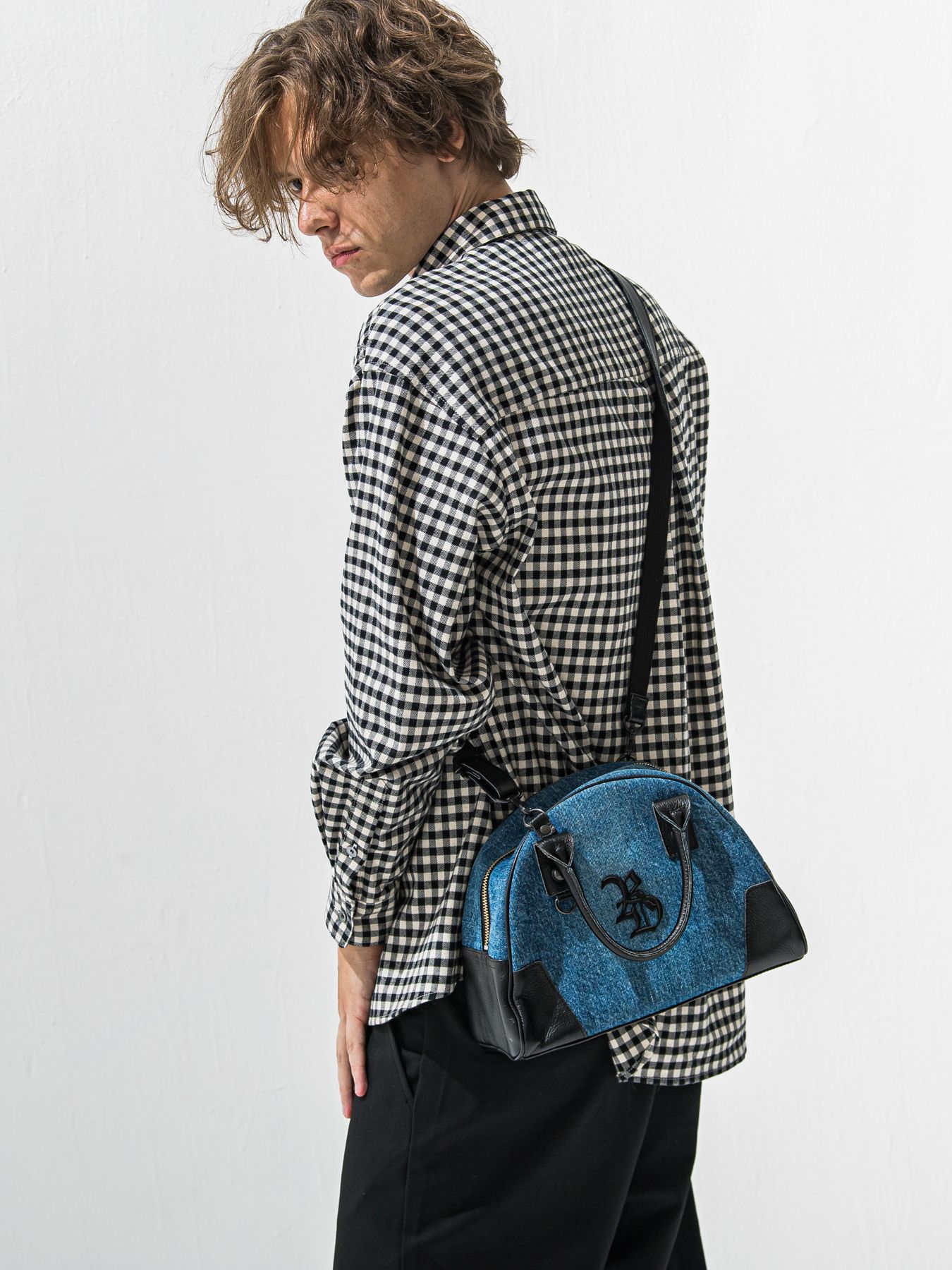 【予約品 9月6日(日) 締切】DECADEコラボ DENIM MINI BOSTON BAG / デニムボストンバッグ / デニム