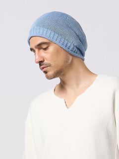 【予約品 9月23日(火) 締切】GIMA roll beanie / 擬麻 ロールビーニー / ライトブルー