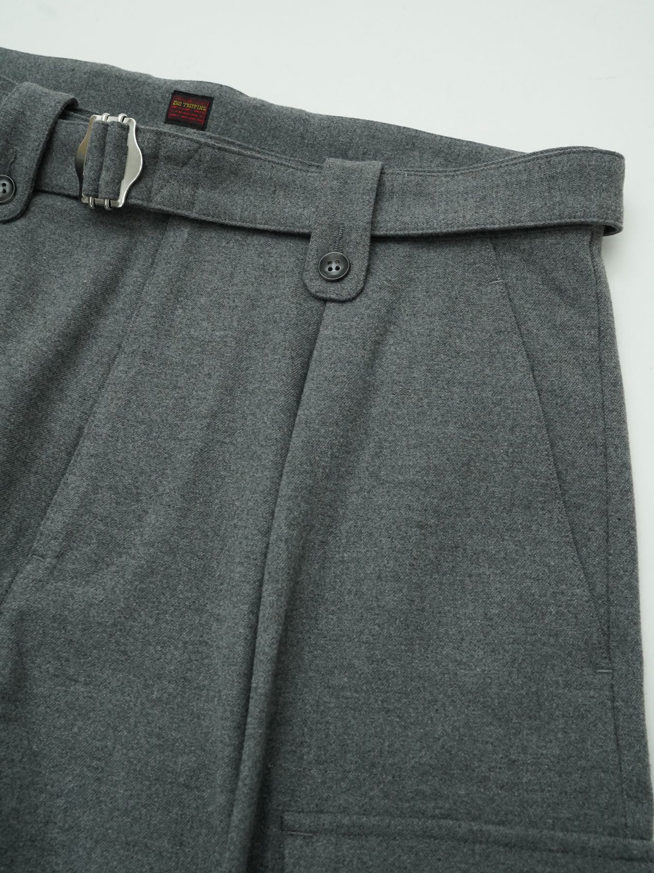 【予約品 】WOOLPILOTPANTS / ウールミリタリーパンツ / 杢ライトグレー