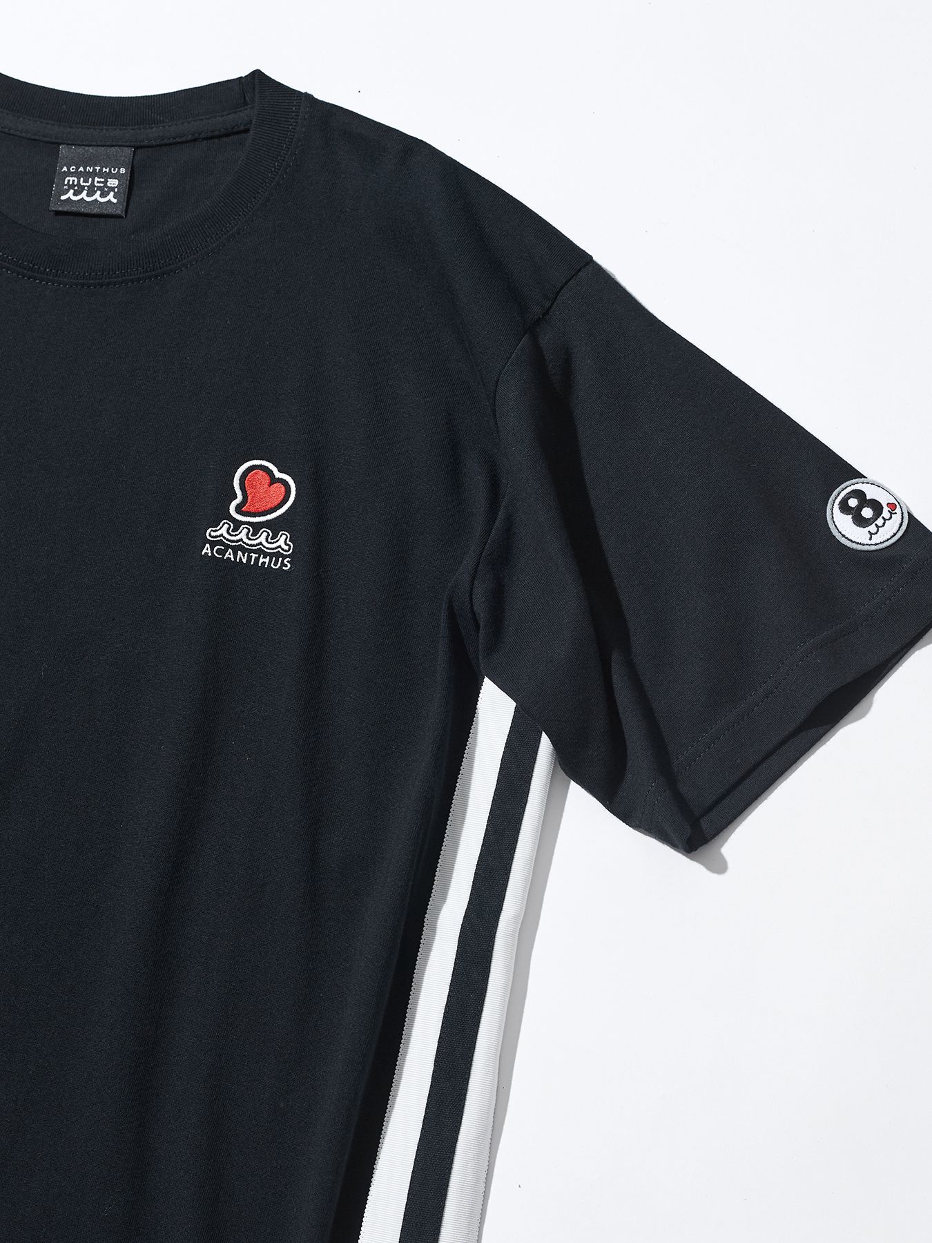 【予約品 10月9日(木) 締切】muta sweet tee / Tシャツ / ブラック【Acanthus × muta MARINE】