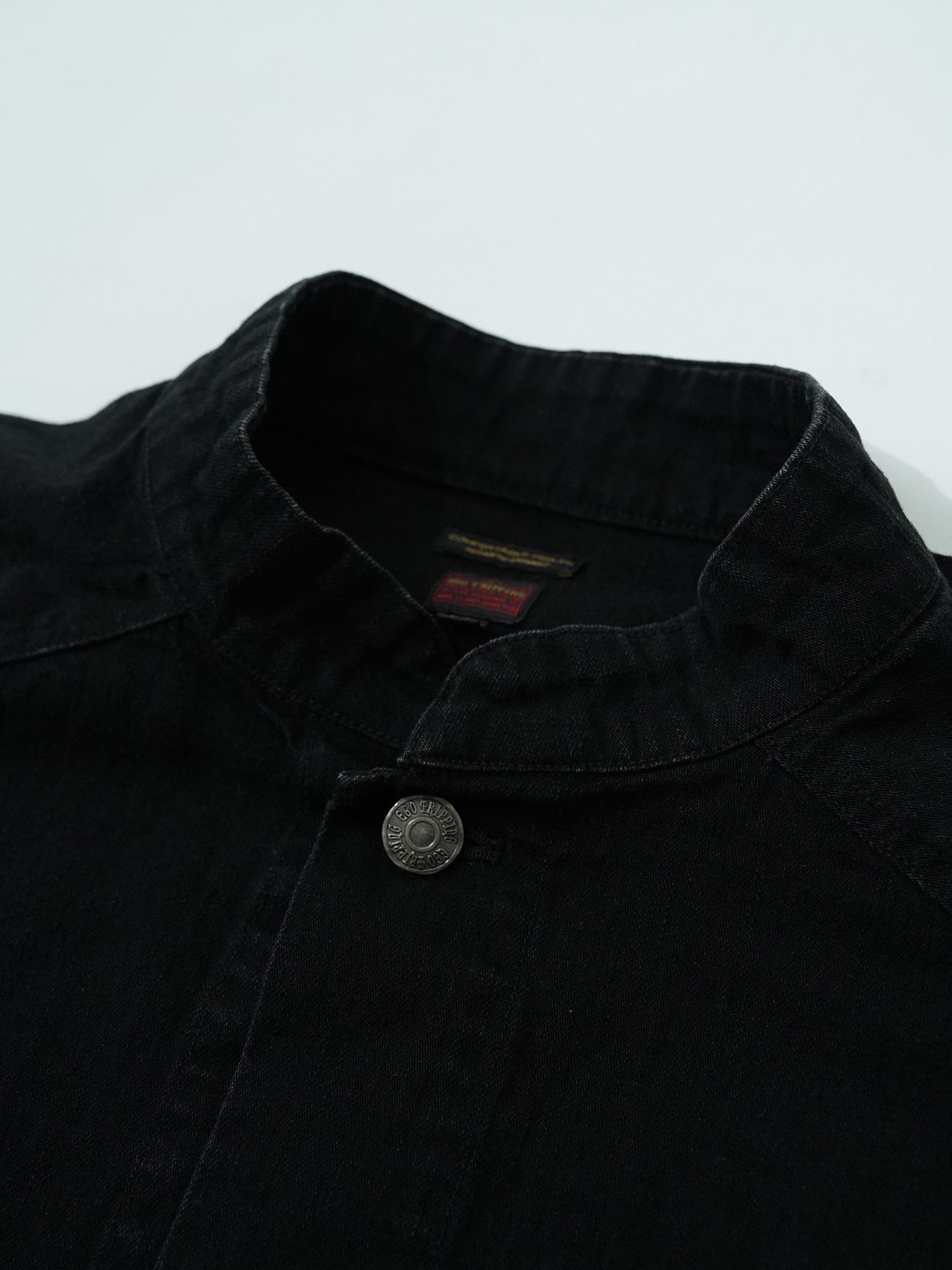 【予約品 5月27日(水) 締切】BOURGERON-DENIMJACKET aged / エイジド加工 ライトオンスデニム シャツジャケット / ブラック