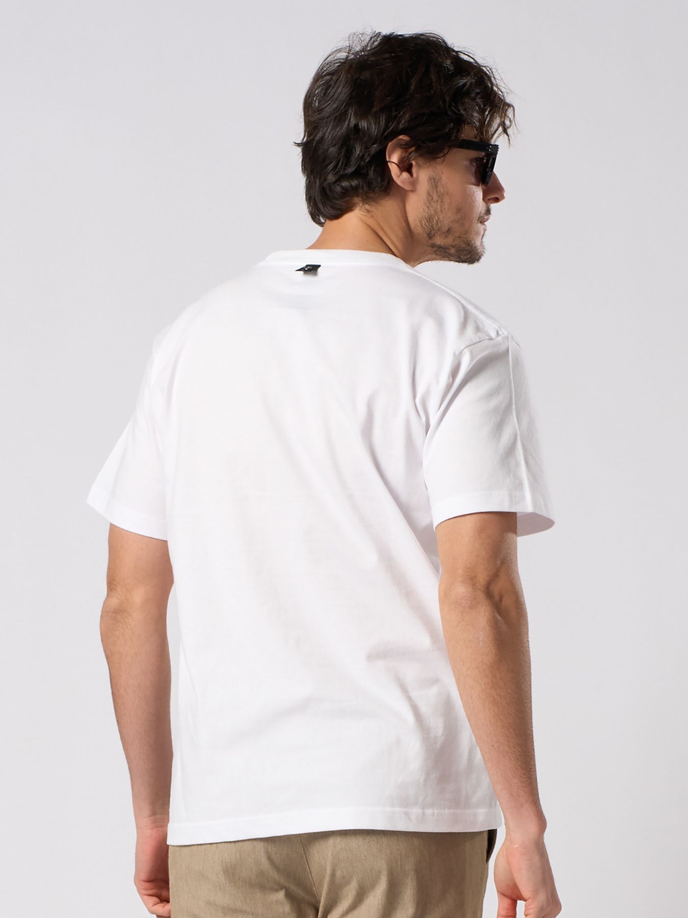 【予約品 1月25日(日) 締切】graphic-T collection：bandana panel heart T / バンダナパネル ハート Tシャツ / ホワイト×レッド