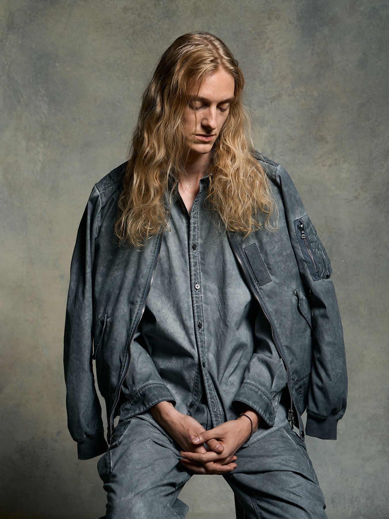 【予約品 9月23日(火) 締切】dyed regular shirt / コールドダイ レギュラーシャツ / ダークグレー