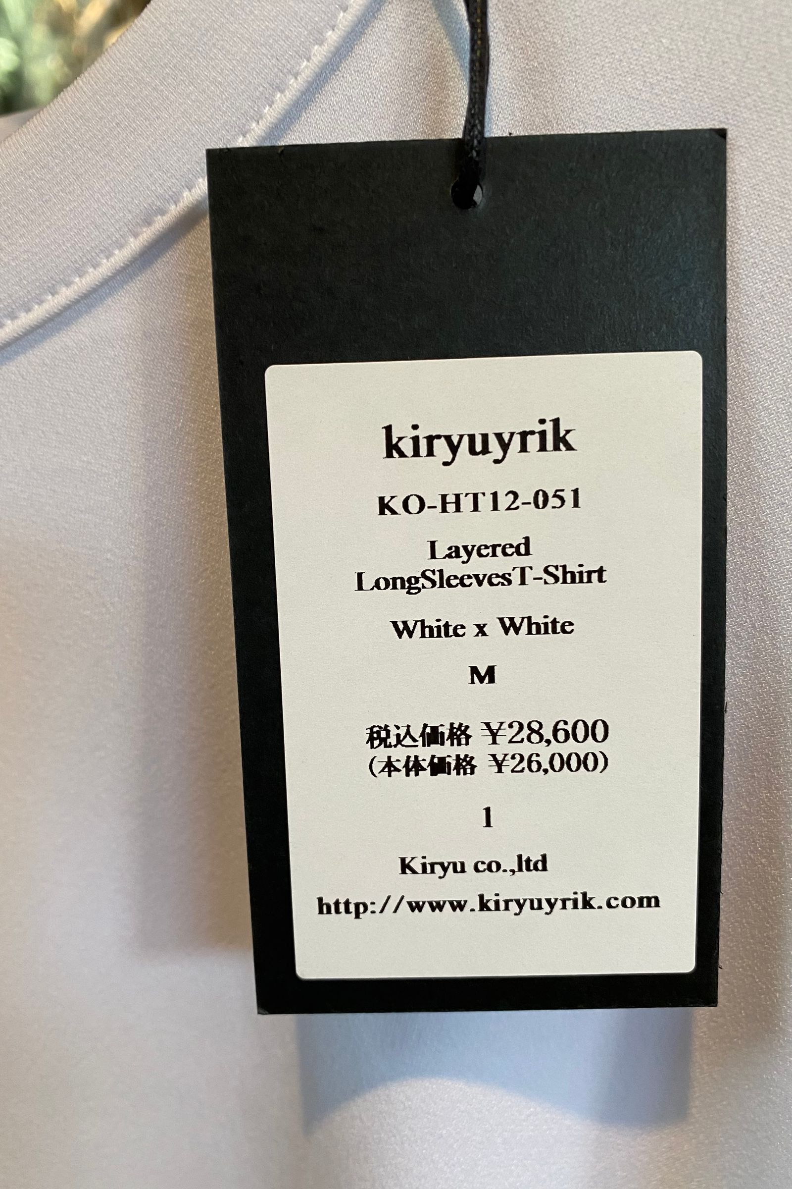 LayerdLongSleevesT-Shirts Tシャツ BEATENJIKU / White&White 【kiryuyrik】