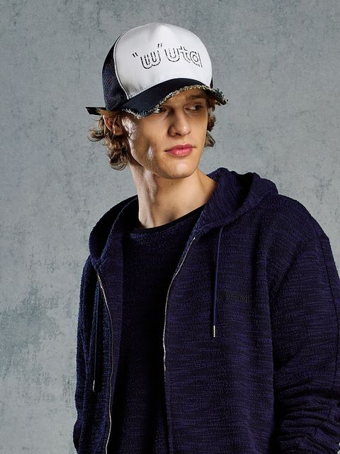 【予約品 1月25日(日) 締切】muta × wjk collection："w"uta cut-off mesh cap / "w"uta カットオフ メッシュキャップ / ブラック×ホワイト