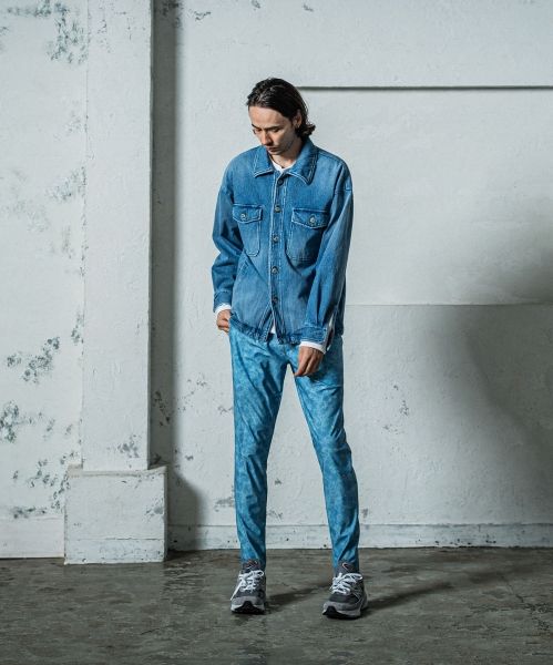 《予約11月17日19時締め》 DENIM JERSEY  OVER CPO  / デニムジャージ / ライトインディゴ