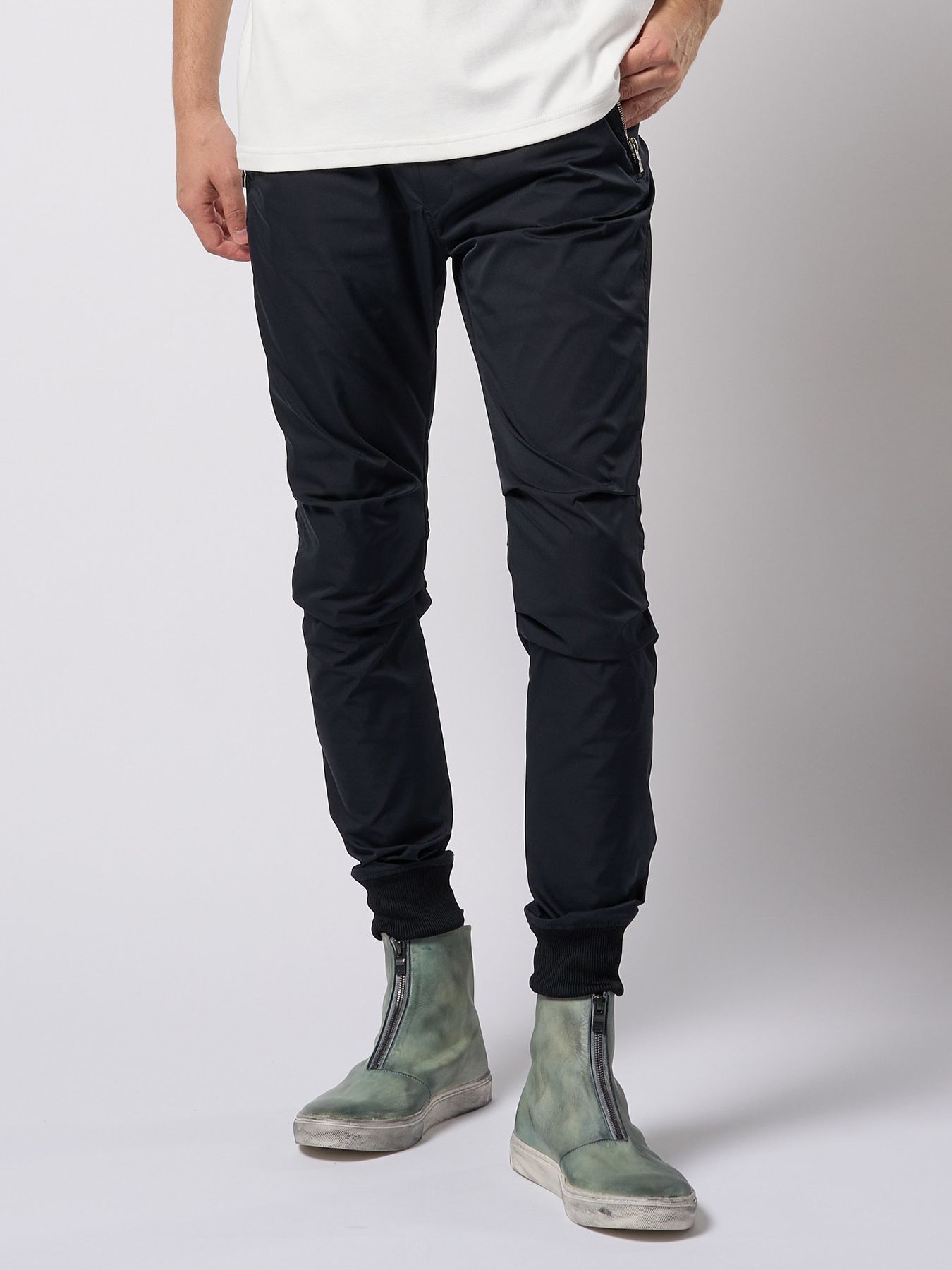 【予約品 9月23日(火) 締切】tuck rib pants / タックリブパンツ / ブラック