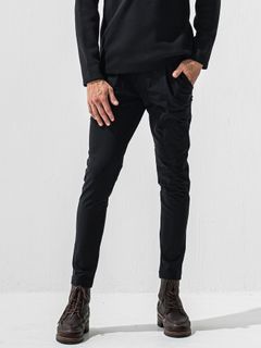 【予約品】CHRIS EASY HEAT TUCK PANTS / 裏起毛 ワンタックイージーパンツ / ブラック
