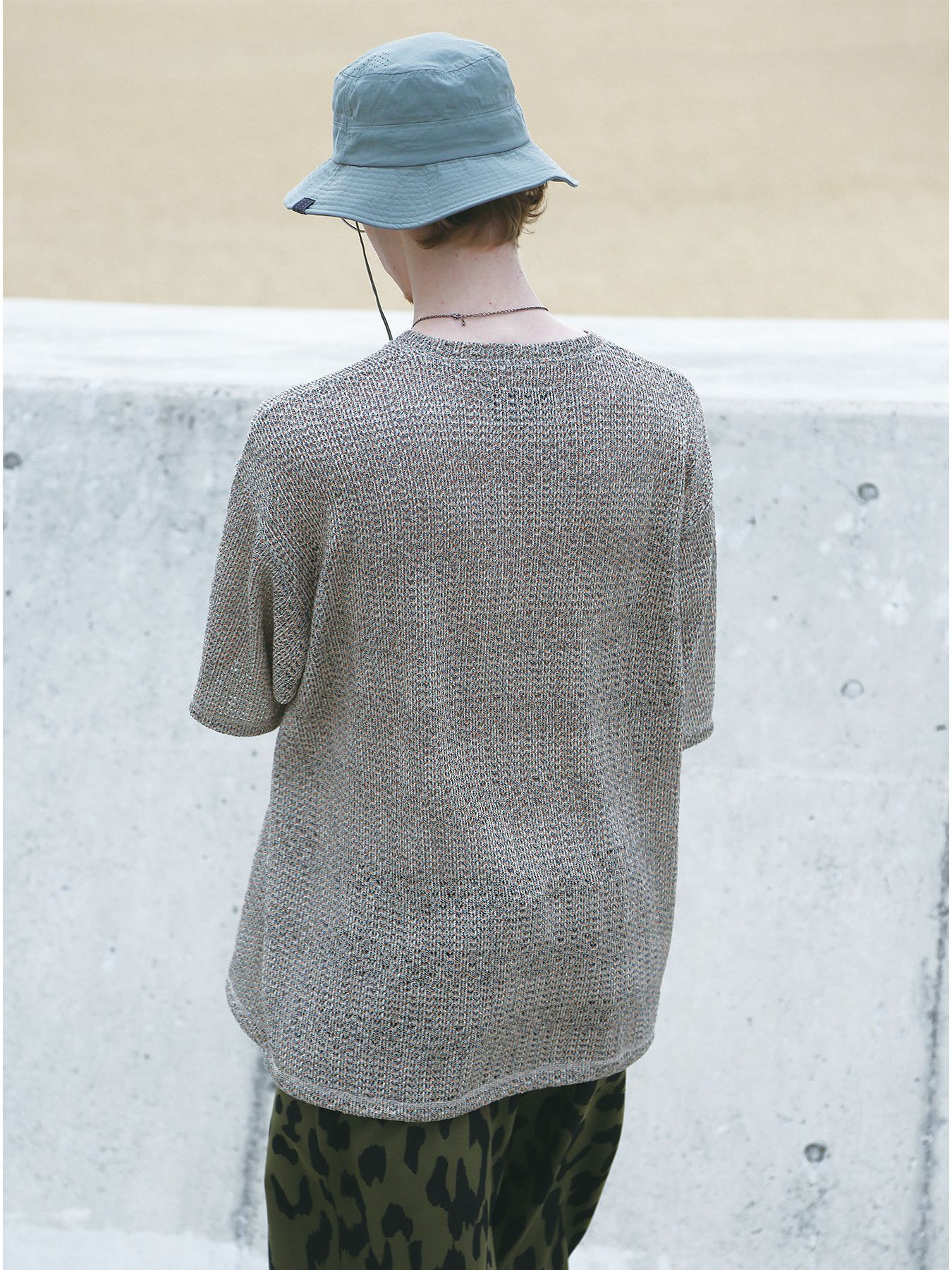 MIXED-MESH KNIT / メッシュニット Tシャツ / ミックスドナチュラル【QUOLT】