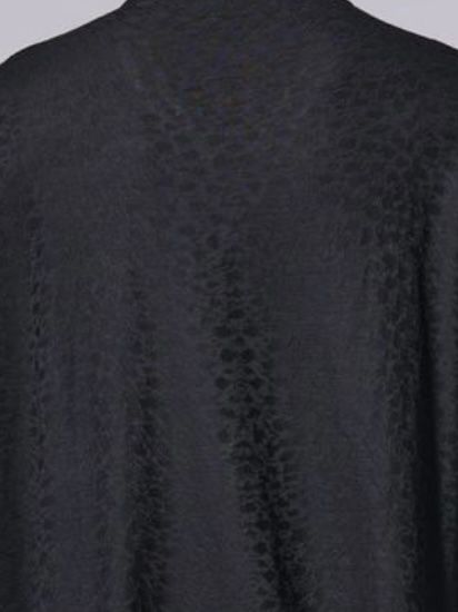 《予約品》 FlareShawlCardigan /レオパード柄 ショールカーディガン / ブラック