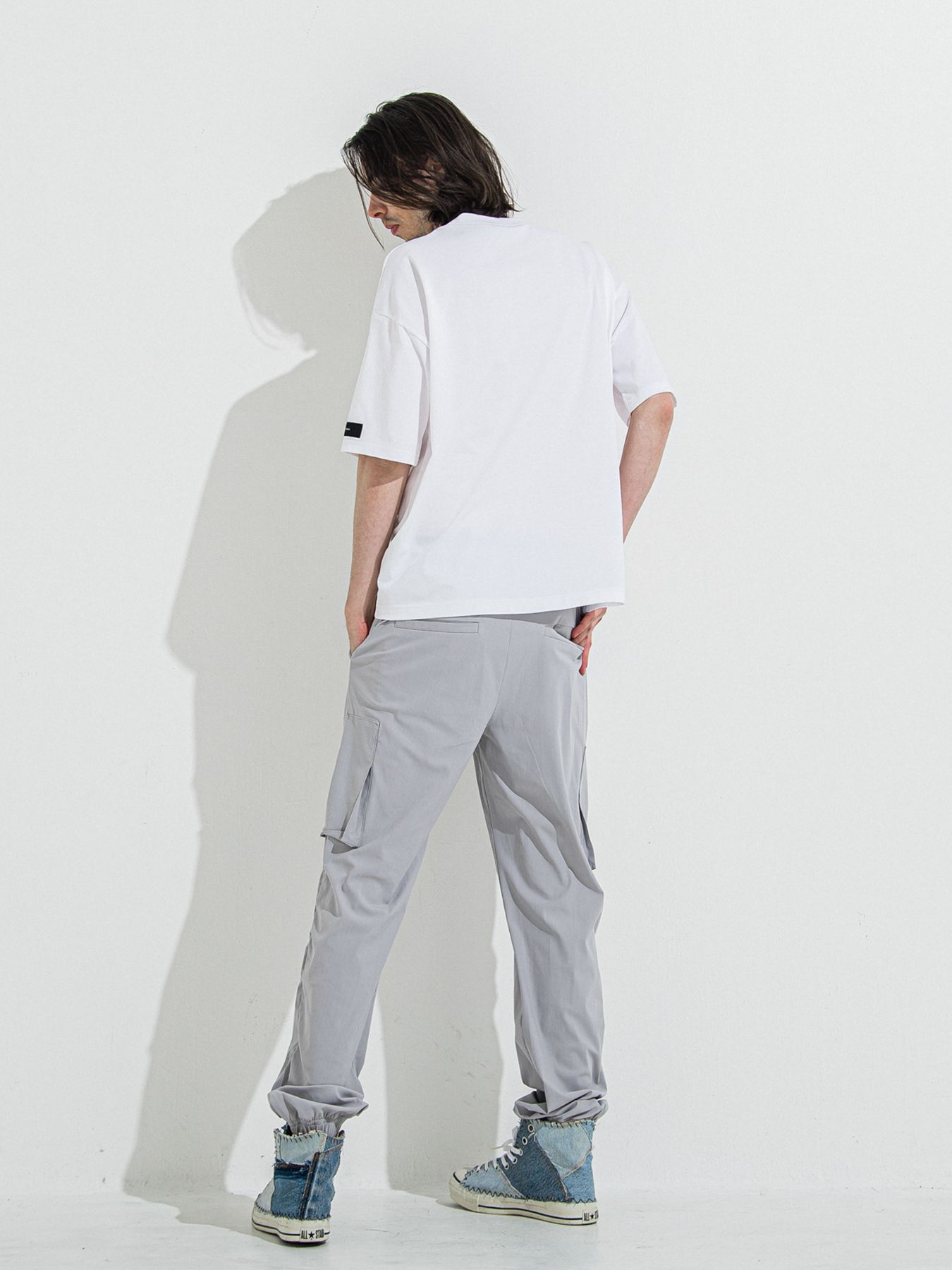 【予約品 】DAVID NYLON CARGO PANTS / デヴィッドナイロンカーゴパンツ / グレー
