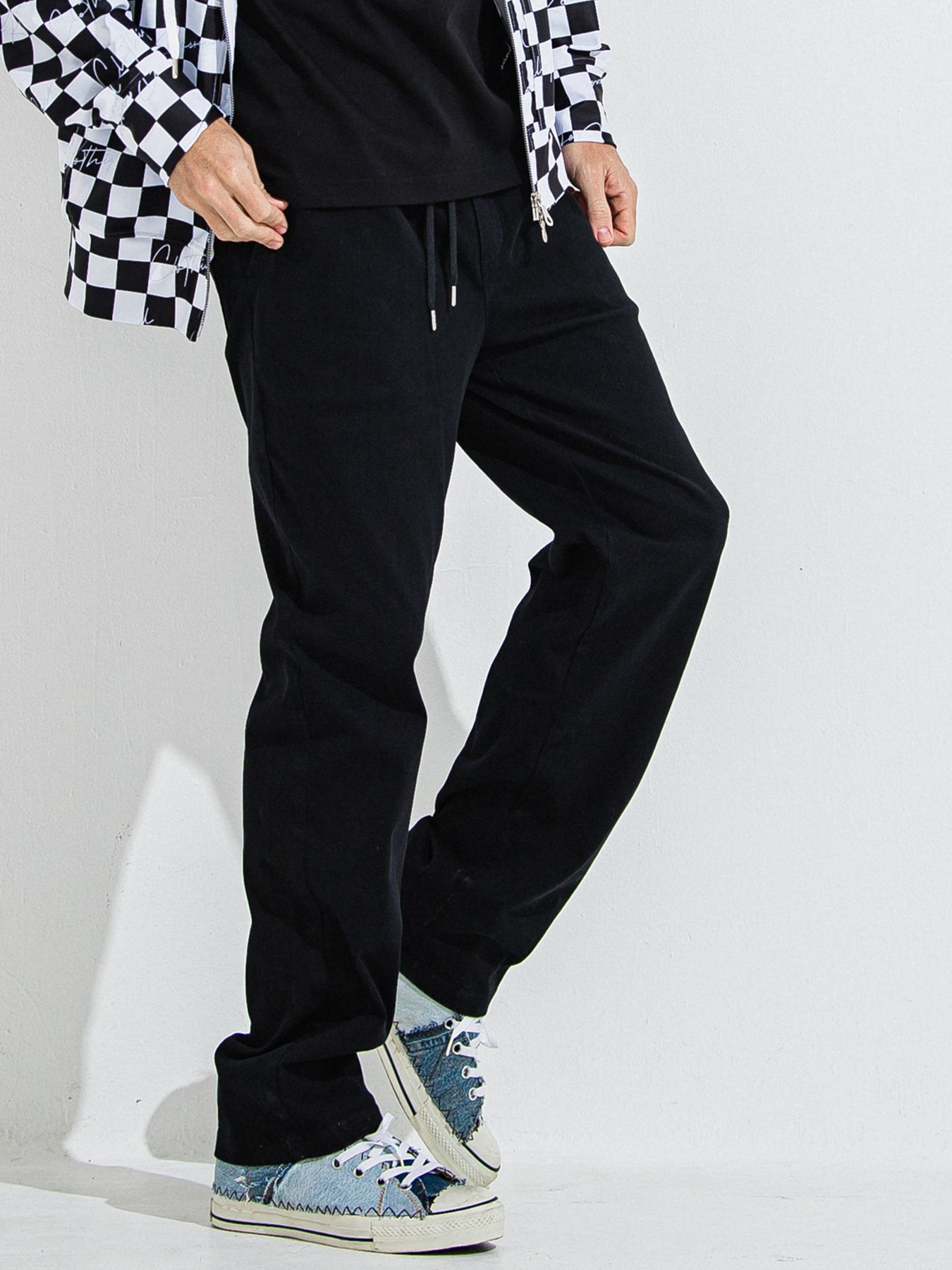 【予約品 】DENIM JERSEY WIDE PT / デニムジャージワイドパンツ / ブラック