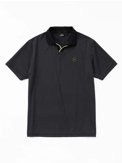 FRASH SKIPPER POLO / フラッシュ スキッパー ポロ / ブラック【SY32 by SWEET YEARS GOLF】