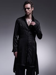 【予約品 7月13日(日) 締切】Pin Tuck Flare Shirt / ピンタックフレアシャツ / ブラック