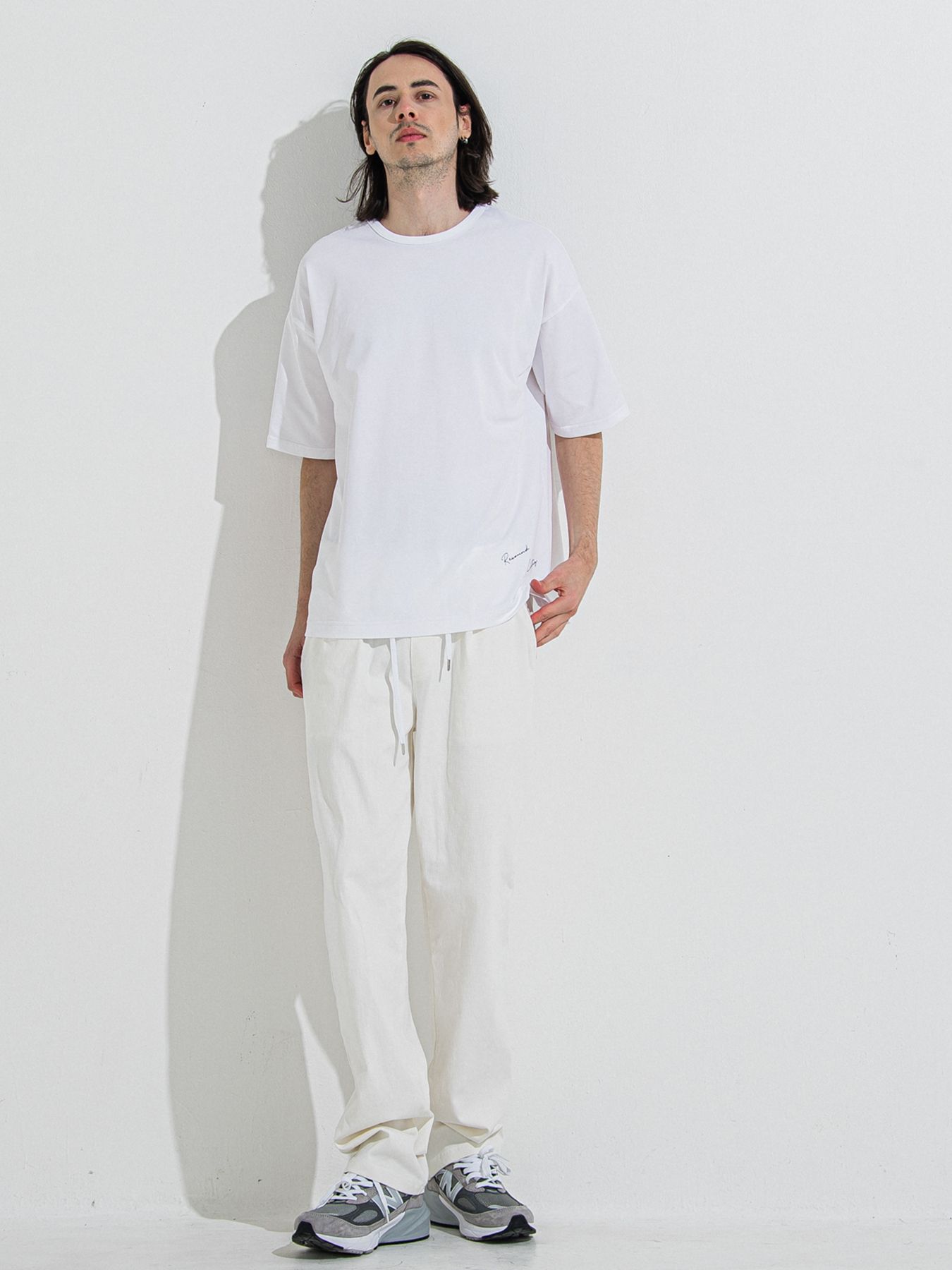 DENIM JERSEY WIDE PT / デニムジャージワイドパンツ / ホワイト