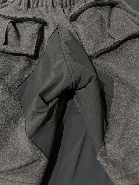 WideSlacksJersey /フリース ワイドカーゴ / チャコールグレー