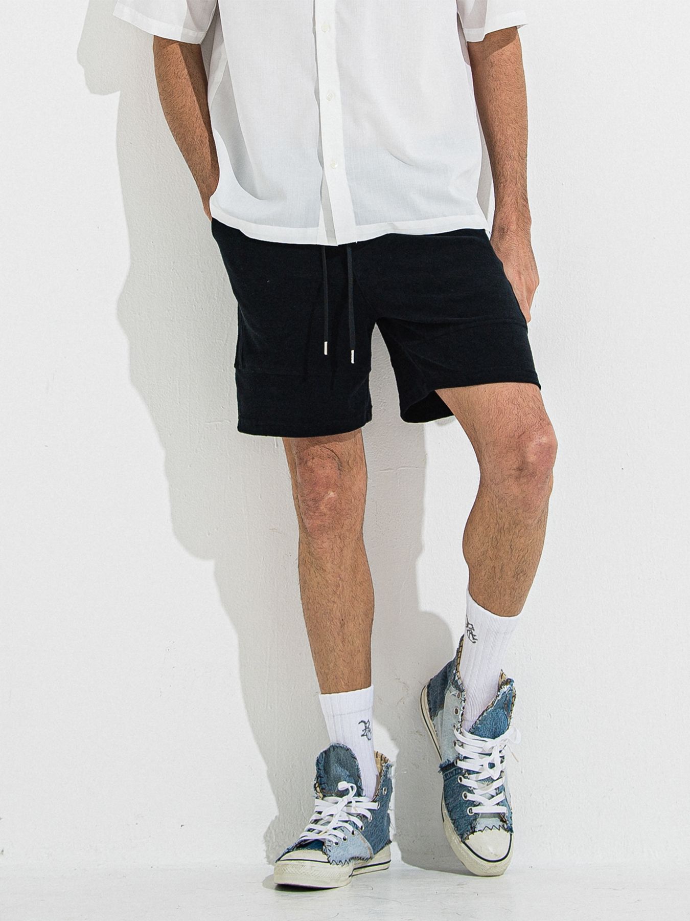 【予約】TYLER PILE SHORTS / タイラーパイルショーツ / ブラック