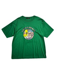 【予約品 8月10日(日) 締切 】PATCH SMILE S/S T / パッチスマイル Tシャツ / グリーン