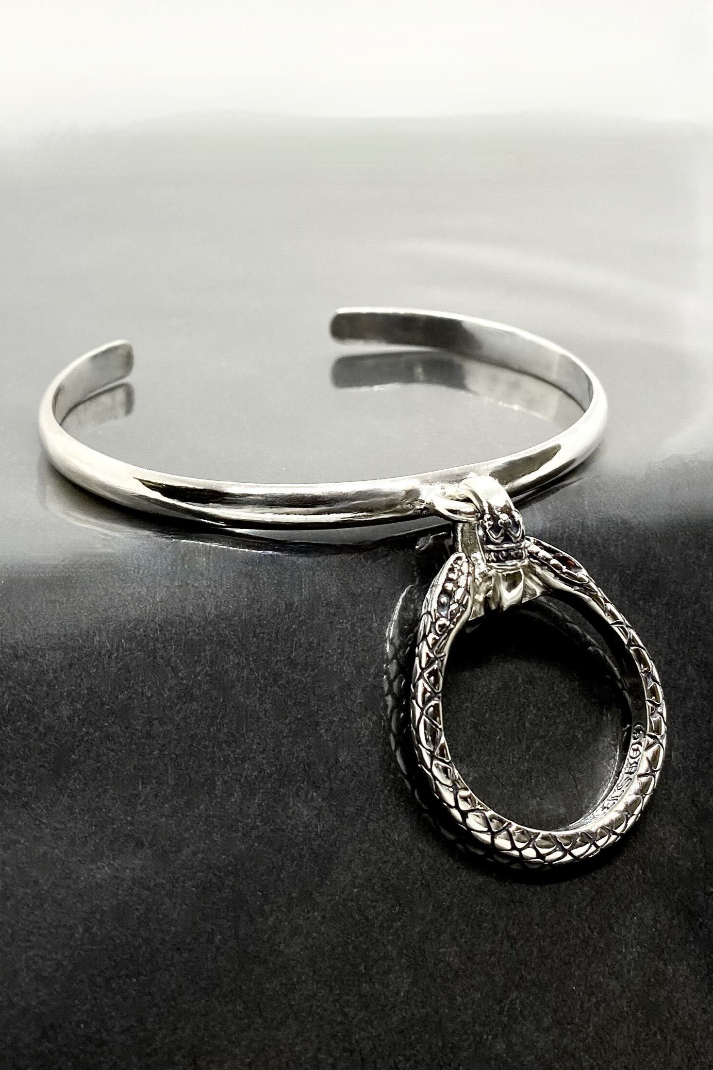 《受注生産》 BANGLE BRACELET [HORSESHOE:SNAKE] バングル 【GOD SIZE】 注文から1~2月間後入荷予定