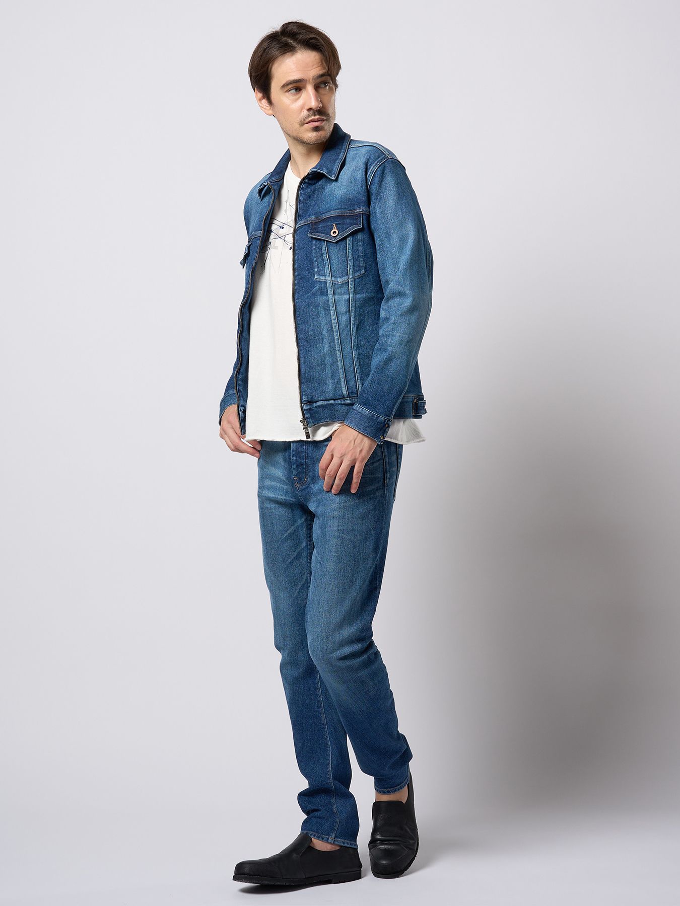 【予約品 9月23日(火) 締切】combination slip-on shoes / コンビネーション スリッポンシューズ / ブラック