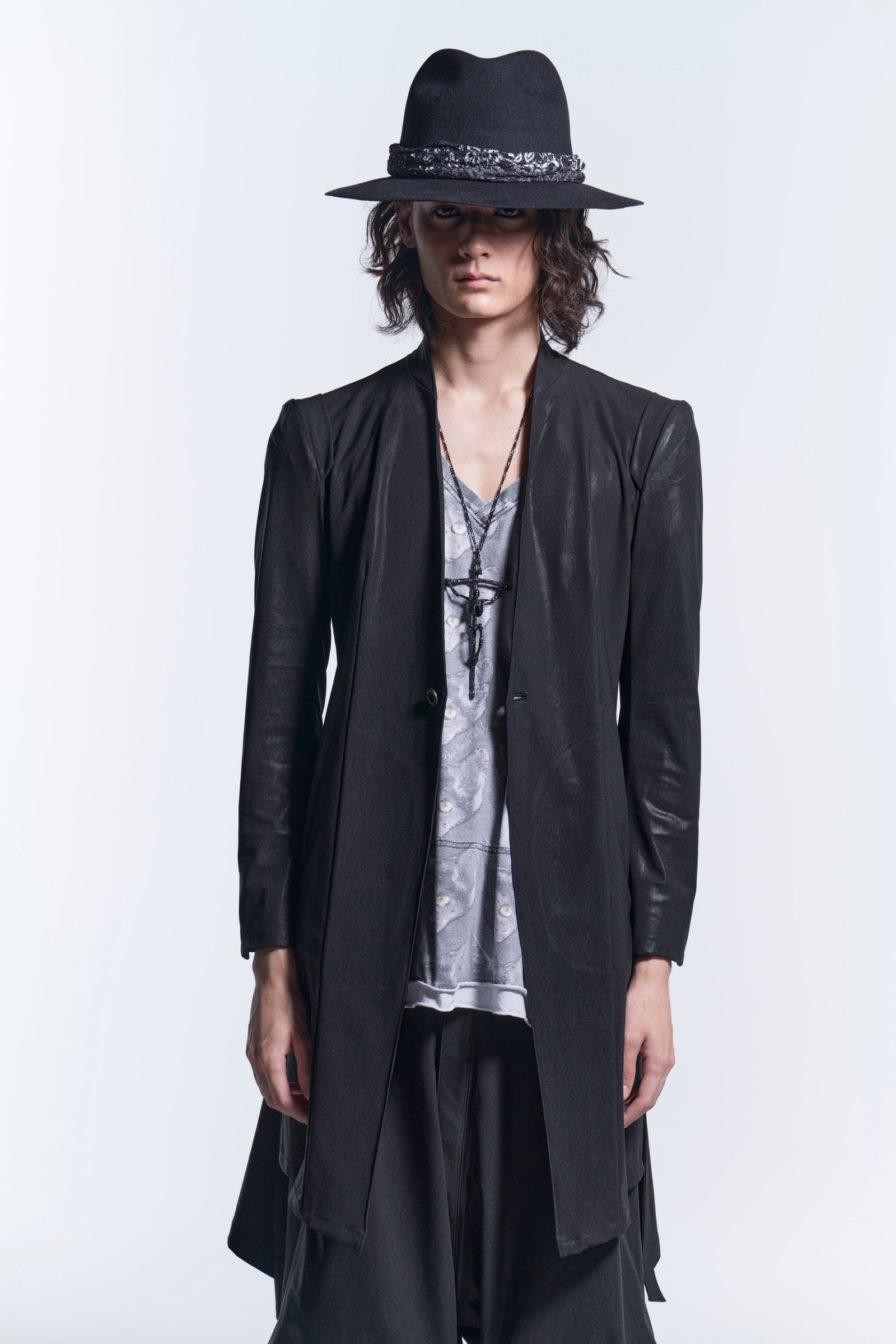 《予約品7/31締切》コラボ Collarless Flare Jacket / Black【BLACK HONEY CHILI COOKIE × kiryuyrik】12月入荷予定